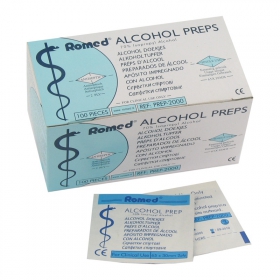 САЛФЕТКИ, ПРОПИТАННЫЕ СПИРТОВЫМ РАСТВОРОМ «ROMED» №100