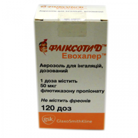 ФЛИКСОТИД ЭВОХАЛЕР аэрозоль для ингаляций дозир. 50 мкг/доза баллон 120 доз