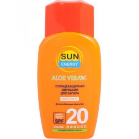 ЭМУЛЬСИЯ СОЛНЦЕЗАЩИТНАЯ ДЛЯ ЗАГАРА ВОДОСТОЙКАЯ «SUN ENERGY» spf-20