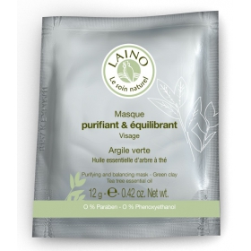 ЛЕНО Маска очищающая и регулирующая с зеленой глиной 12 г