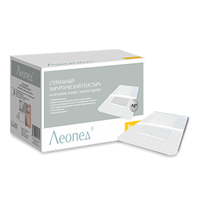 ПЛАСТЫРЬ МЕДИЦИНСКИЙ LEOPAD 5 см х 7,5 см, с ионами серебра №1