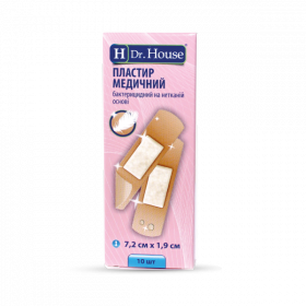 ПЛАСТЫРЬ МЕДИЦИНСКИЙ БАКТЕРИЦИДНЫЙ «H Dr. House» 7,2 см х 2,3 см, тканый Elastic №20