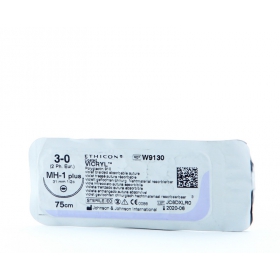 ВИКРИЛ с покрытием (полиглактин 910) 3/0, фиолет. 75 см, игла 20 мм колющая 1/2 №1