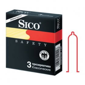 ПРЕЗЕРВАТИВИ СІКО «SICO» SAFETY зі змазкою, прозорі №3
