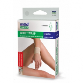 БАНДАЖ НА ЛУЧЕЗАПЯСТНЫЙ СУСТАВ 8502, эластичный, размер S/M, черный
