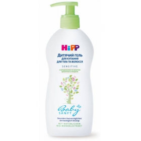 ДЕТСКИЙ ГЕЛЬ ДЛЯ КУПАНИЯ ДЛЯ ТЕЛА И ВОЛОС HIPP BABYSANFT 400 мл
