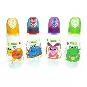 БУТЫЛОЧКА ДЛЯ КОРМЛЕНИЯ «BABY TEAM» 1415 от 0 мес. 300 мл, с силикон. соской