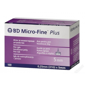 ИГЛЫ ДЛЯ ШПРИЦ-РУЧКИ BD MICRO-FINE PLUS 31G (0,25х5мм) №100