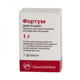 ФОРТУМ порошок для приготовления ин. р-ра 1 г фл. №1