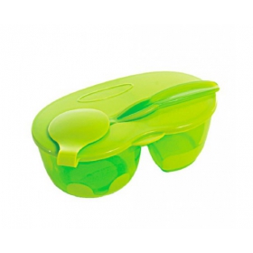 ТАРЕЛКА ПЛАСТИКОВАЯ «BABY TEAM» 6003, двухсекционая, с крышкой и ложкой