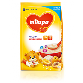 КАША МОЛОЧНАЯ СУХАЯ БЫСТРОРАСТВОРИМАЯ РИСОВАЯ С АБРИКОСОМ MILUPA 210 г