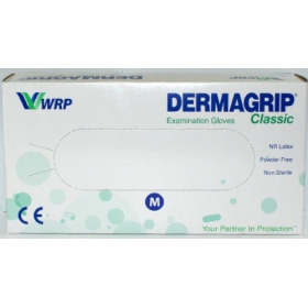 ПЕРЧАТКИ МЕДИЦИНСКИЕ СМОТРОВЫЕ НЕСТЕРИЛЬНЫЕ «DERMAGRIP» ЛАТЕКСНЫЕ НЕПРИПУДР. р. 7-8, пов. риска №50