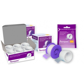 ПЛАСТЫРЬ МЕДИЦИНСКИЙ LEOTRANS 1,25 см х 5 м уп. картон., без катушки