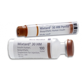 МІКСТАРД 30 НМ ПЕНФІЛЛ суспензія для ін'єкцій 100од/мл картридж 3мл №1