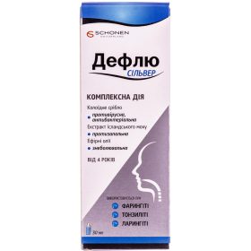 ДЕФЛЮ СІЛЬВЕР лосьйон-спрей для горла 30мл