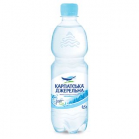 ВОДА МИНЕРАЛЬНАЯ ПРИРОДНАЯ СТОЛОВАЯ «КАРПАТСКАЯ ДЖЕРЕЛЬНА» 0,5 л, негазированная
