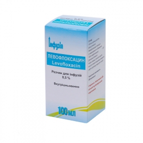 ЛЕВОФЛОКСАЦИН раствор для инф. 0,5% бутылка 150 мл