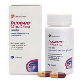 ДУОДАРТ капс. тверд. 0,5 мг + 0,4 мг фл. №90