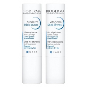 БИОДЕРМА Атодерм стик для губ 4 г * 2 по цене 1 НАБОР
