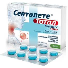 СЕПТОЛЕТЕ ТОТАЛ леденцы блистер №16