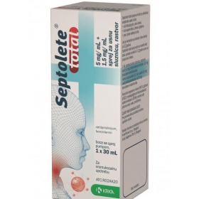СЕПТОЛЕТЕ ТОТАЛ спрей для ротов. полости фл. 30 мл