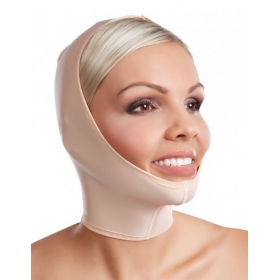 МАСКА КОМПРЕССИОННАЯ ДЛЯ ЛИЦА FM SPECIAL VELCRO FASTENER L, бежевая