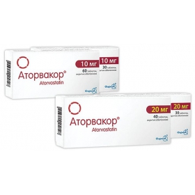 АТОРВАКОР табл. п/о 40 мг №30