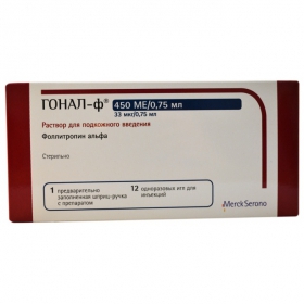 ГОНАЛ-Ф раствор для ин. 450 МЕ картр. 0,75 мл