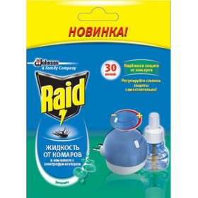 РЕЙД RAID ЭЛЕКТРОФУМИГАТОР +жидкость Эвкалипт, 30 ночей