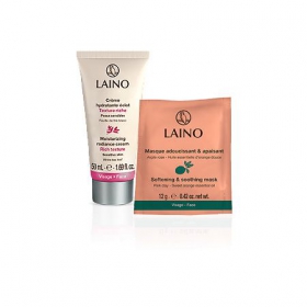 ЛЕНО Увлажняющий крем 50 мл +  Маска смягчающая и успокаивающая с розовой глиной 12 г Набор