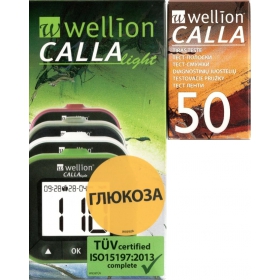 ГЛЮКОМЕТР ВЕЛЛІОН КАЛЛА WELLION CALA LIGHT+тест-смужки №50 акція