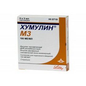 ХУМУЛИН М3 сусп. для ин. 100 МЕ/мл шприц-ручка КвикПен 3 мл №5