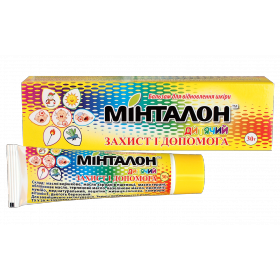 МИНТАЛОН ДЕТСКИЙ ДЛЯ ВОССТАНОВЛЕНИЯ КОЖИ бальзам при ожогах, ранах, укусах насекомых 30 г