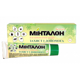 МИНТАЛОН ДЛЯ ВОССТАНОВЛЕНИЯ КОЖИ бальзам при ожогах, ранах, укусах насекомых 30 г