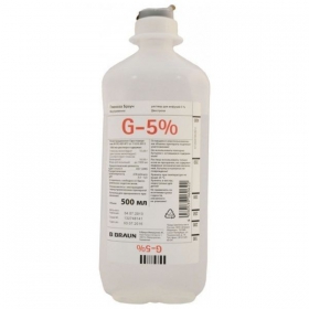ГЛЮКОЗА 5% Б.БРАУН р-р д/инф. фл. 500 мл №10