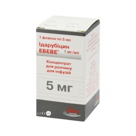 ІДАРУБІЦИН концентрат для інфузій 5мг фл. 5мл №1