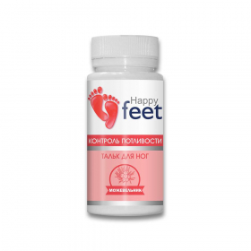 ТАЛЬК ДЛЯ НОГ «КОНТРОЛЬ ПОТЛИВОСТИ» 50г Happy feet, можжевельник