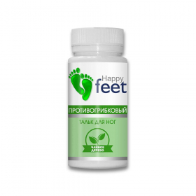 ТАЛЬК ДЛЯ НОГ «ПРОТИВОГРИБКОВЫЙ» 50г Happy feet, чайное дерево