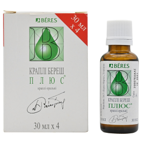 БЕРЕШ ПЛЮС КАПЛИ орал. фл. 30 мл №4