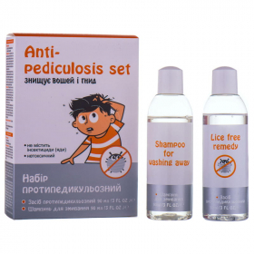ПРОТИВОПЕДИКУЛЕЗНЫЙ НАБОР (СРЕДСТВО 90мл + ШАМПУНЬ 90 мл)