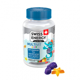 ВИТАМИНЫ SWISS ENERGY МУЛЬТИВИТ MultiVit Kids желейные №60