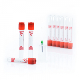 ВАКУУМНАЯ ПРОБИРКА VACUSERA стер. 13х100 мм, 6 мл крови, с красной крышкой №100