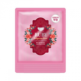 ПЕТІТФІ гідрогелева маска для лиця з рубіном і болгарською трояндою №1