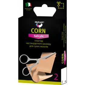 МІЛПЛАСТ КОРН САЛІЦИЛІК пластир нестандартного розміру для сухих мозолів №2