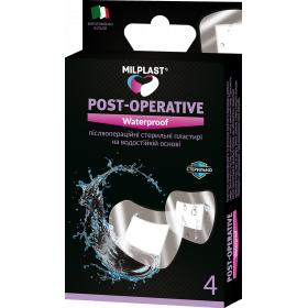 МІЛПЛАСТ ПОСТ-ОПЕРАТІВ ВОТЕРПРУФ Пластирі водостійкі №4