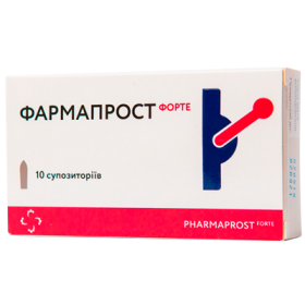 ФАРМАПРОСТ ФОРТЕ СУППОЗИТОРИИ С ЭКСТРАКТОМ ПРОСТАТЫ И МАСЛОМ СЕМЯН АМАРАНТА №10