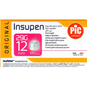 ИГЛЫ ИНЪЕКЦИОННЫЕ СТЕРИЛЬНЫЕ ОДНОРАЗОВОГО ПРИМ-Я INSUPEN ДЛЯ ИНСУЛИН. РУЧЕК 12 мм, 29G - 0,33 №100