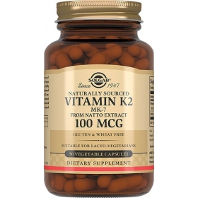 СОЛГАР НАТУРАЛЬНЫЙ ВИТАМИН К2 МЕНАХИНОН 7 100 мкг капс. №50