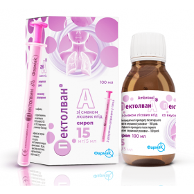 ПЕКТОЛВАН А зі смаком лісових ягід сироп 15мг/5мл 100мл