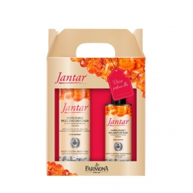 ФАРМОНА ЯНТАРЬ набор восстанавливающий с серебром (молочко для тела 200мл+бальзам для рук 100мл)